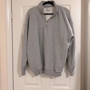 TNA - ‘Heather Dover Grey’ Cozy Fleece Mega 1/4 Zip - Plus Size